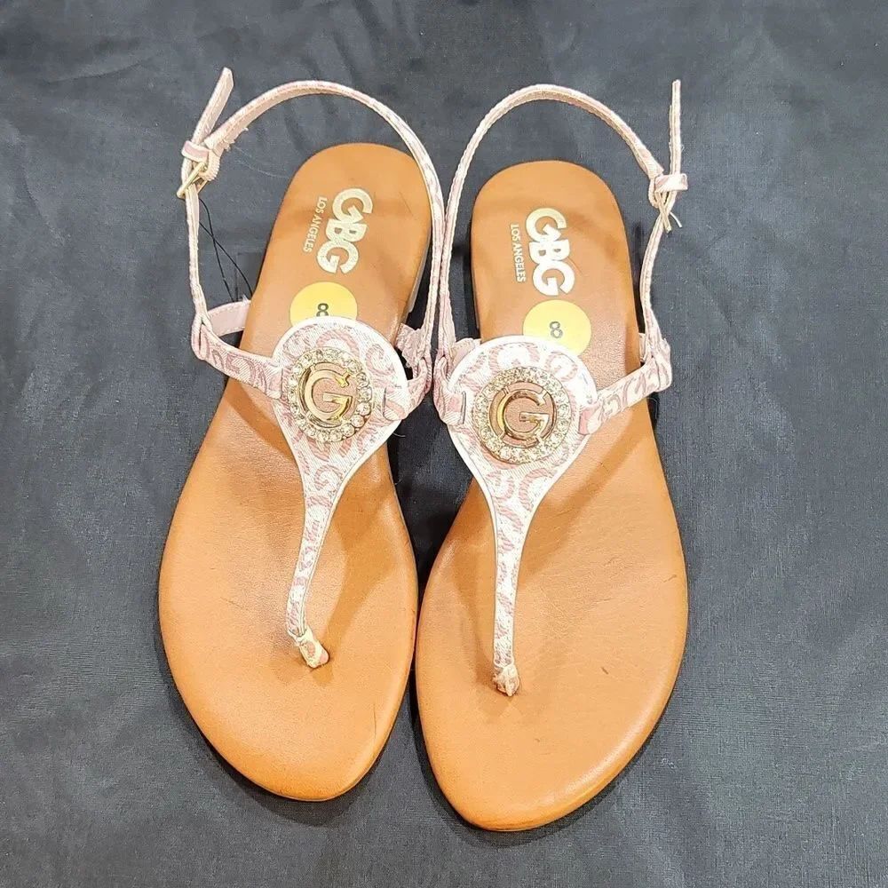 BRAND NEW G by GUESS GGLYNDEN-C T-STRAP SANDALS